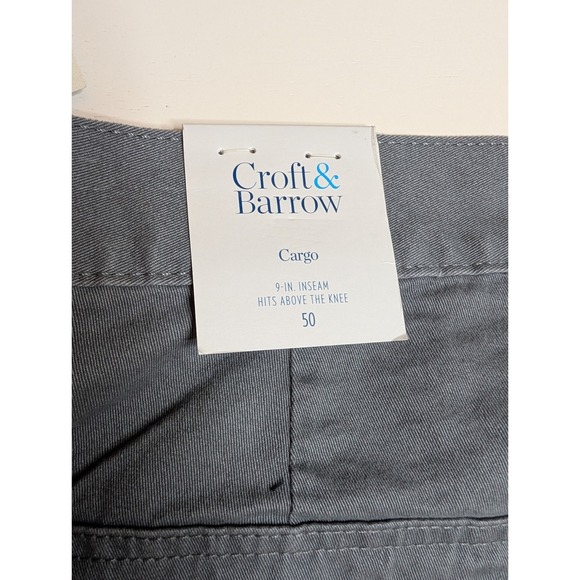 Croft & Barrow‎ Mens Cargo Shorts Size 50 Gray Casual Elastic Waist - Picture 4 of 7